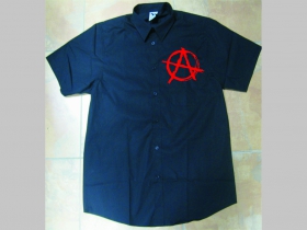 Anarchy áčko v krúžku čierna košela s krátkym rukávom 100%bavlna